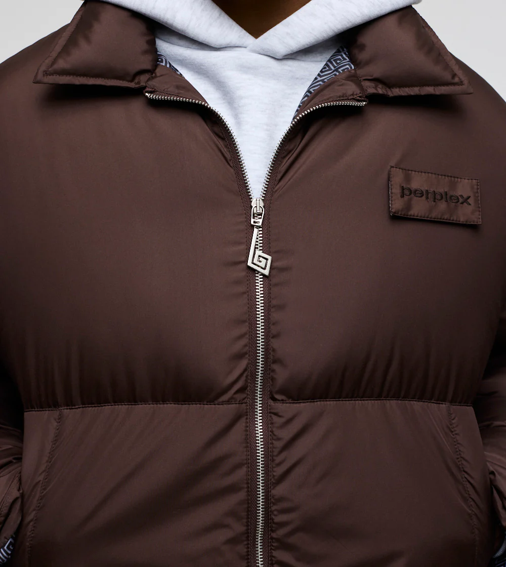 Armor Puffer Jacket Brown - Image 3