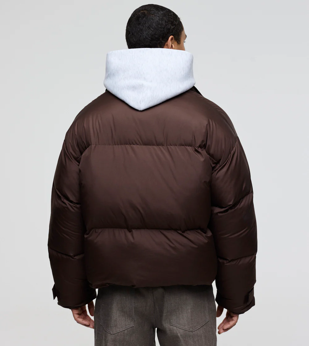 Armor Puffer Jacket Brown - Image 4