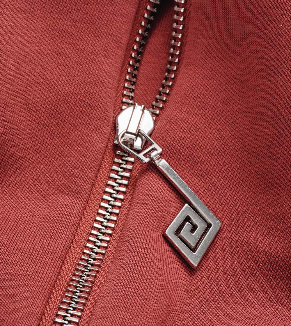 Burgundy Zip Hoodie - Image 4
