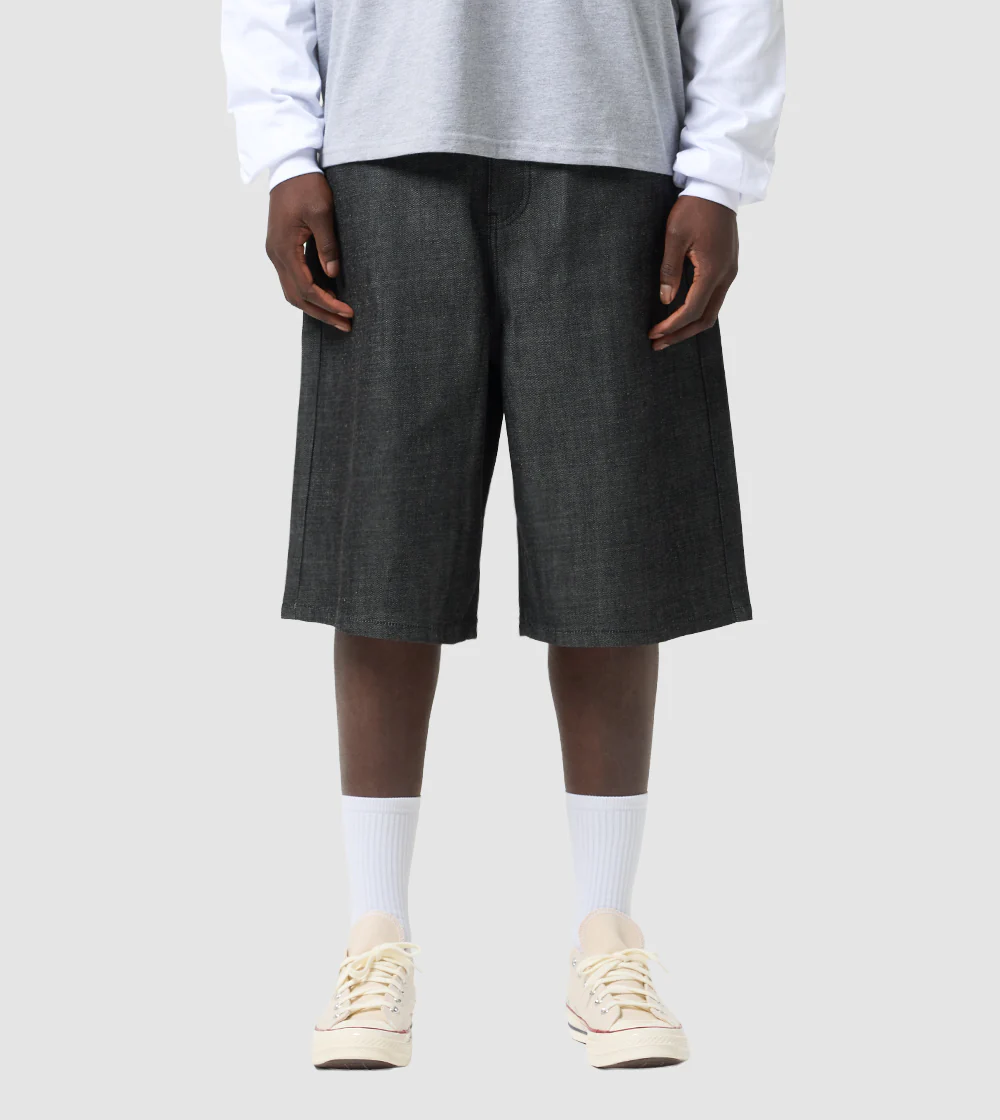 Japanese Raw Denim Shorts Black