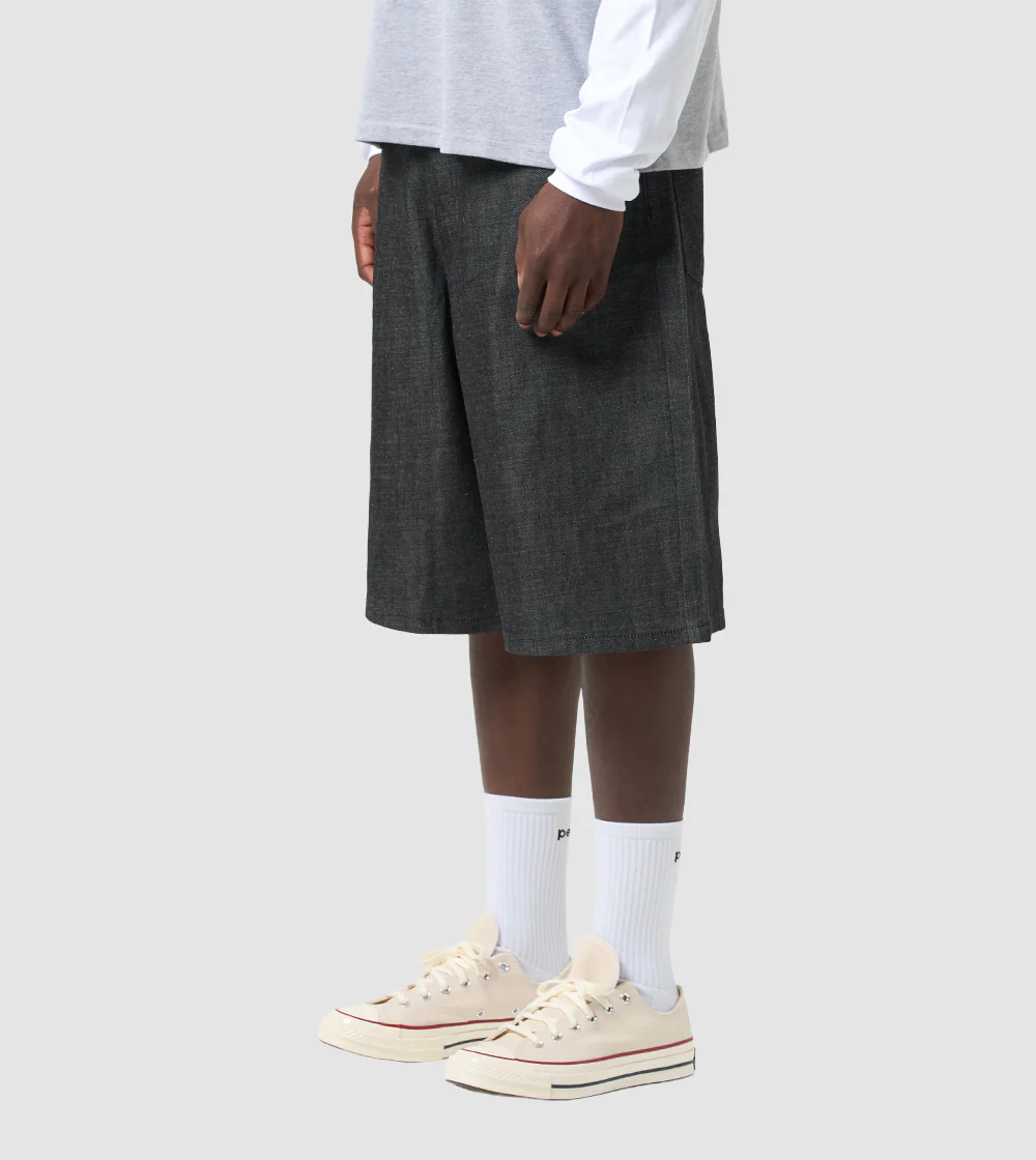 Japanese Raw Denim Shorts Black - Image 3