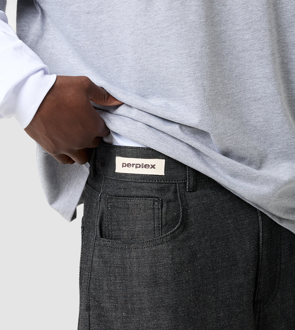 Japanese Raw Denim Shorts Black - Image 8