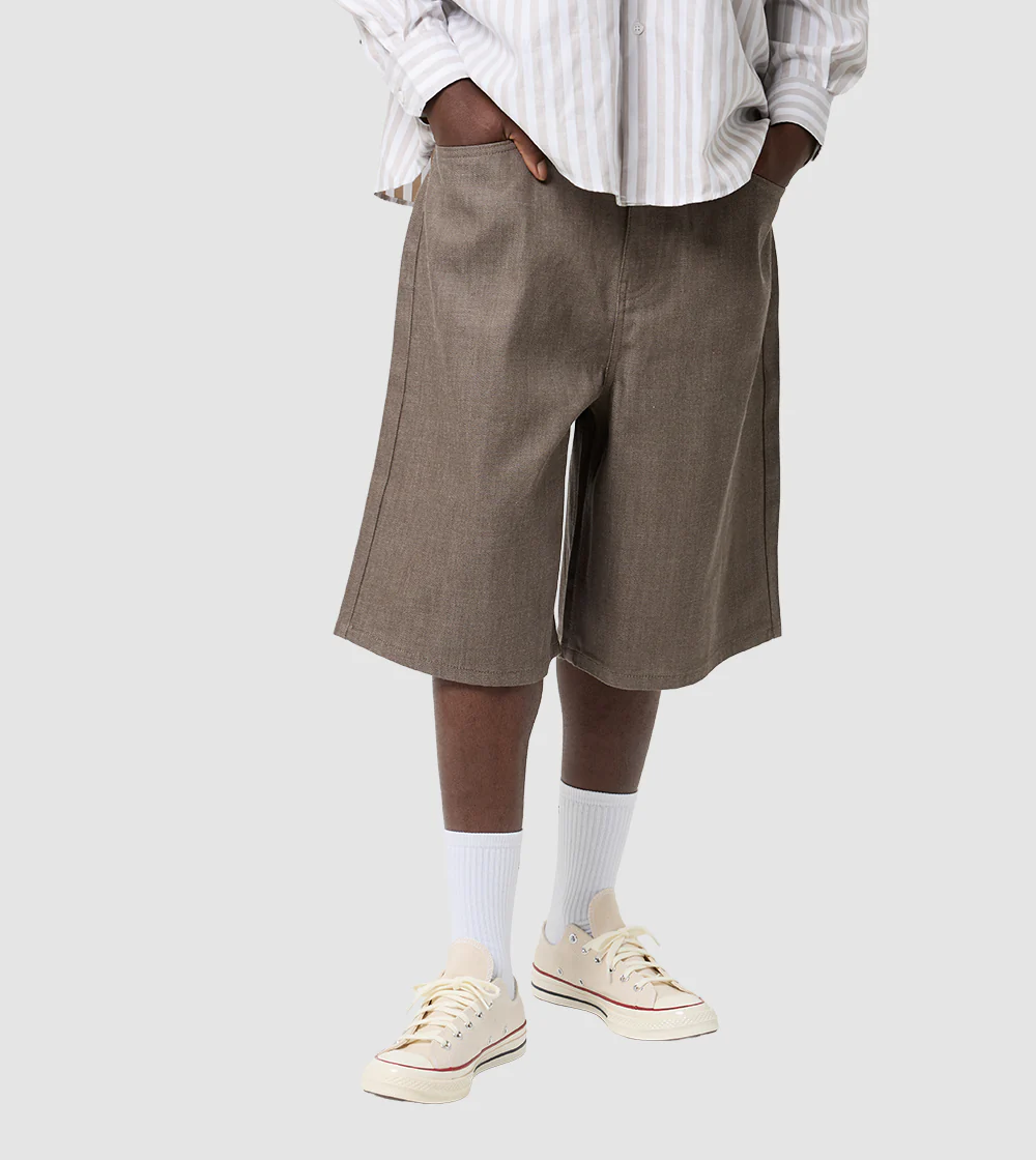 Japanese Raw Denim Shorts Brown - Image 3