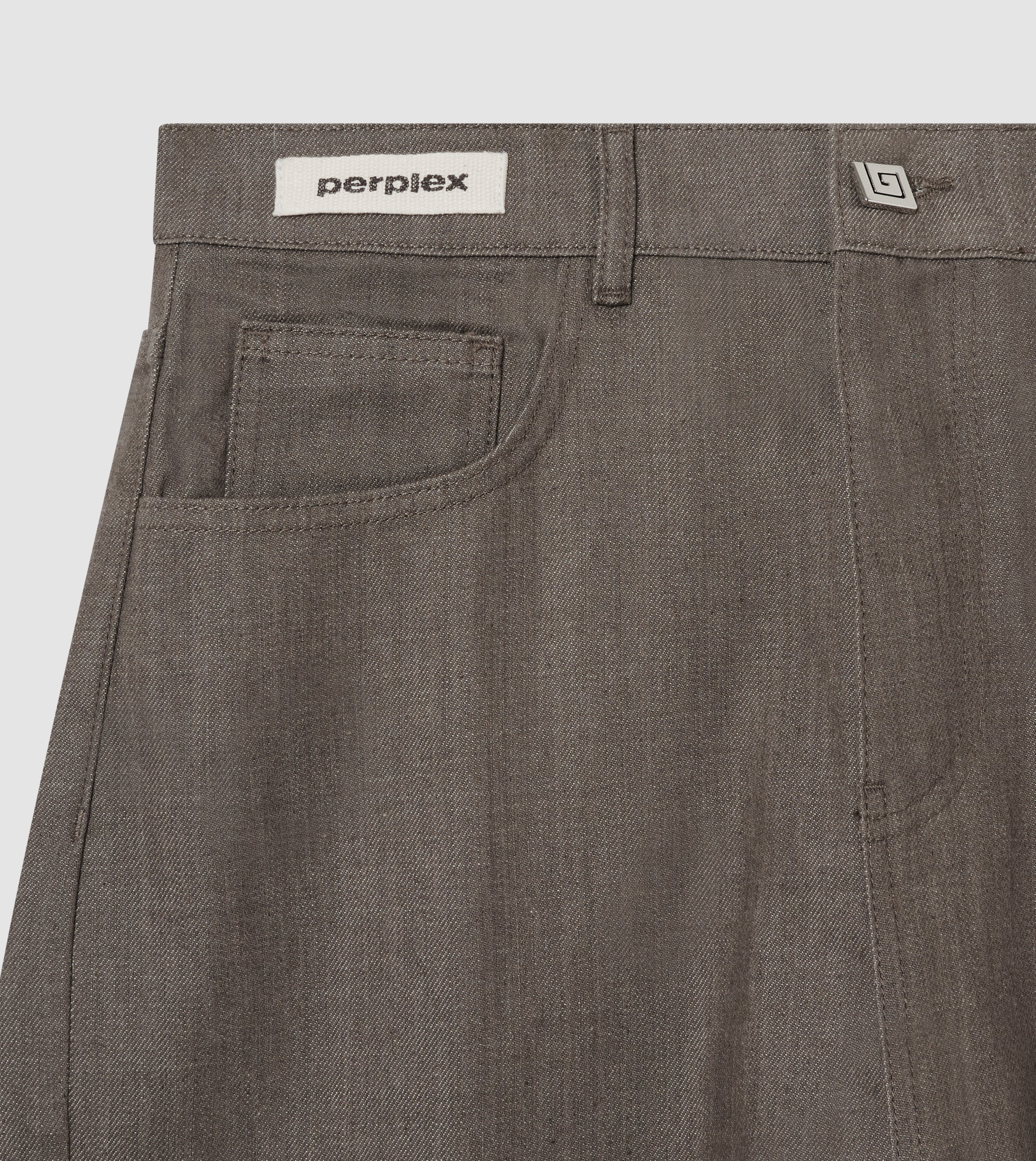 Japanese Raw Denim Shorts Brown - Image 4