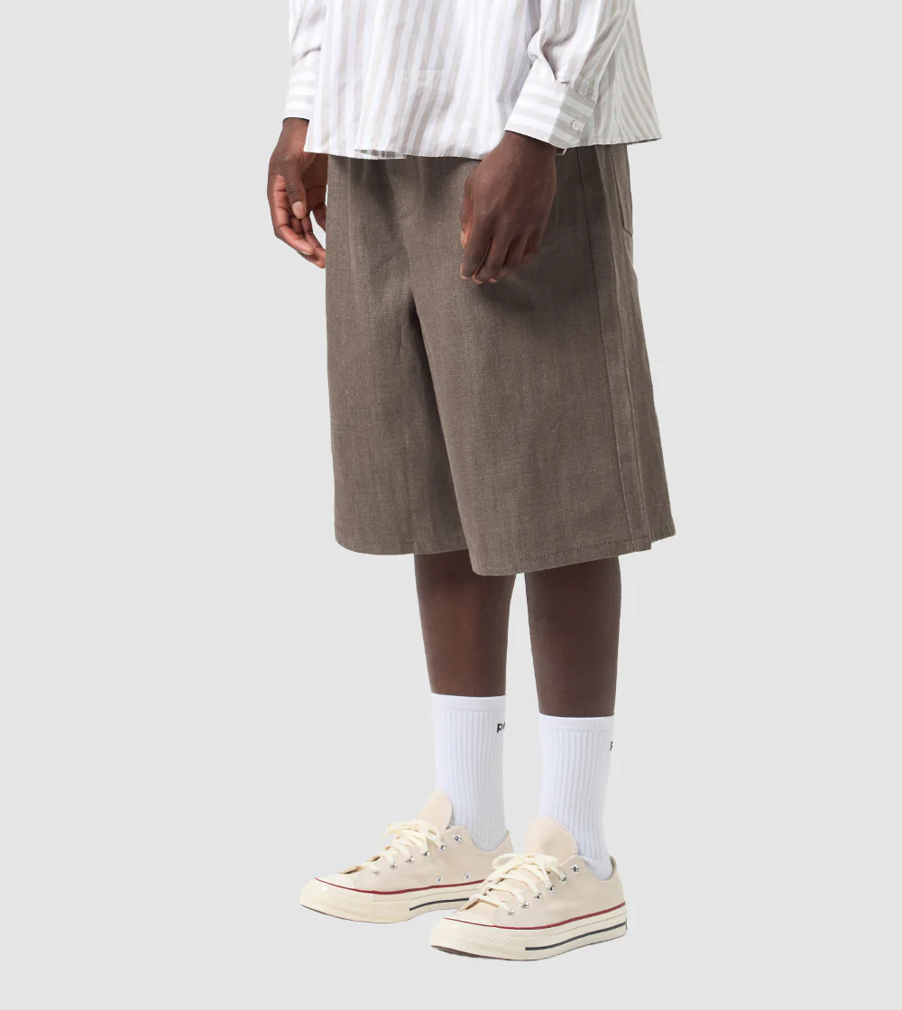 Japanese Raw Denim Shorts Brown - Image 8