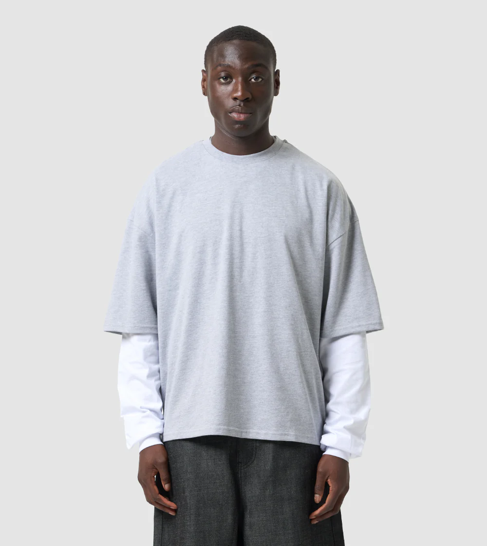 Longsleeve T-Shirt Grey / White - Image 4