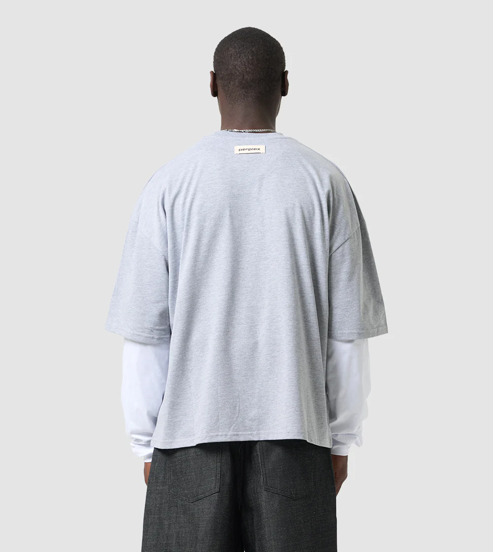 Longsleeve T-Shirt Grey / White - Image 6