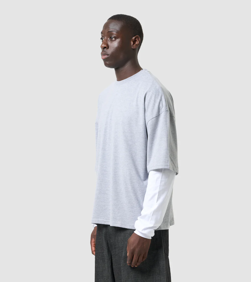 Longsleeve T-Shirt Grey / White - Image 7