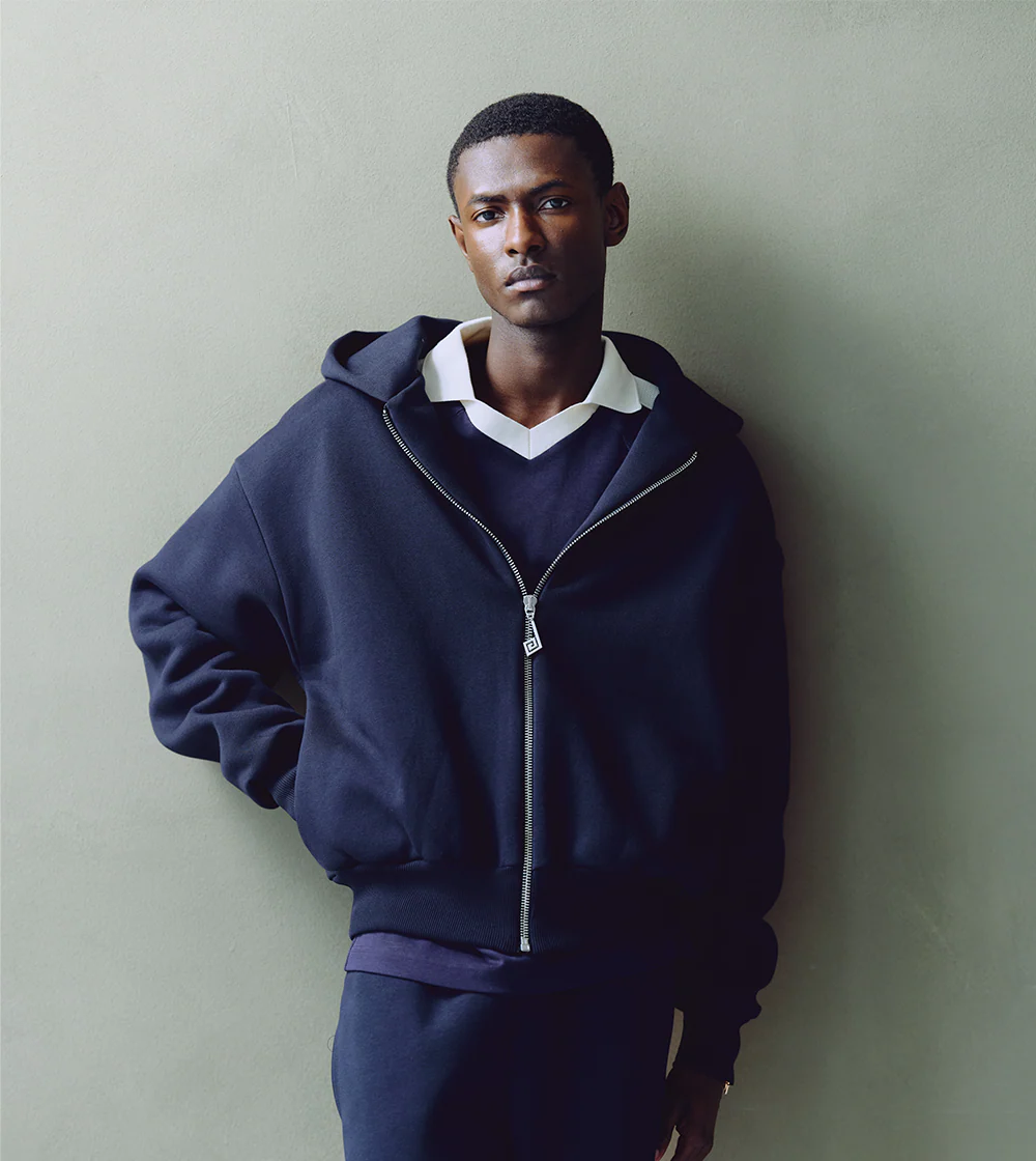 Navy Zip Hoodie - Image 6