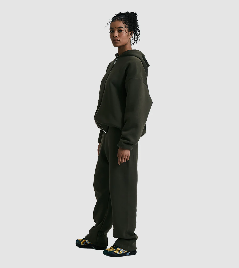 Olive Zip Hoodie - Image 3