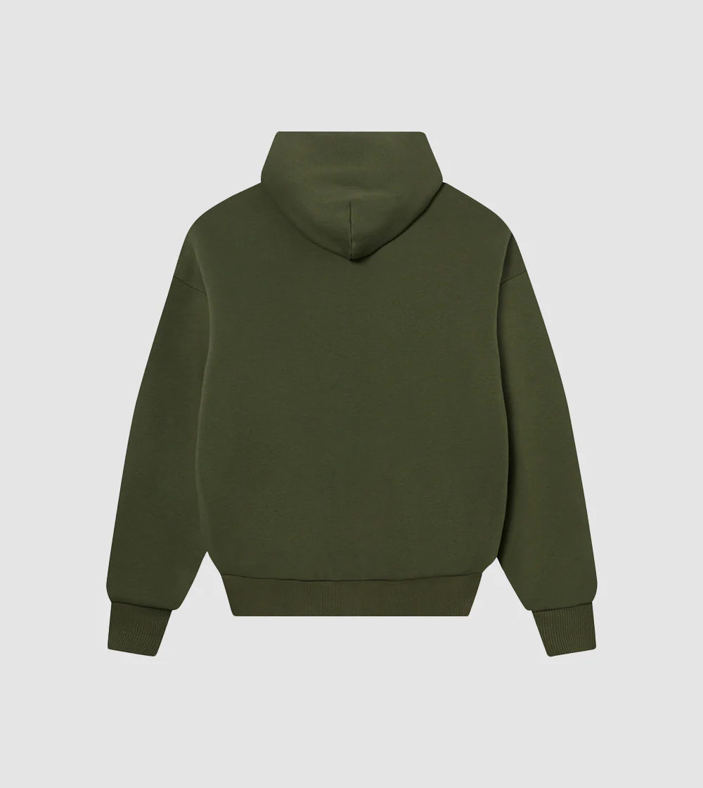 Olive Zip Hoodie - Image 4