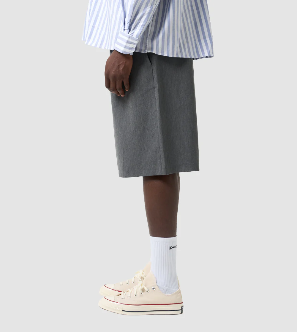 Pleated Shorts Grey - Image 5