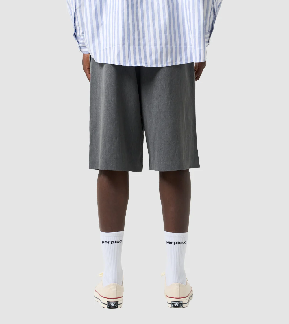Pleated Shorts Grey - Image 6