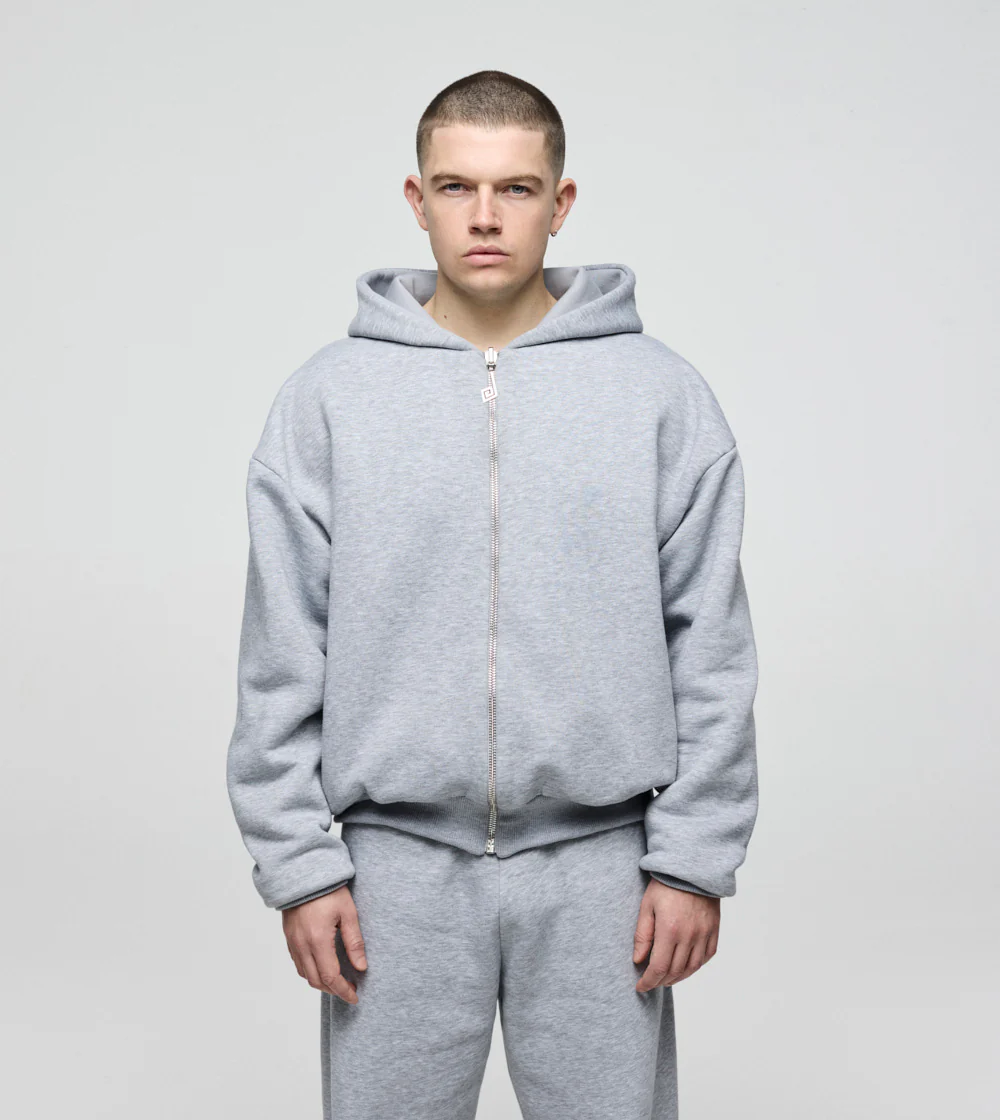 Reversible Zip Hoodie Tracksuit Smoke/Black - Image 4