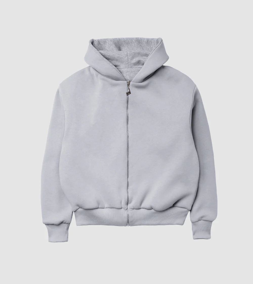 Reversible Zip Hoodie Tracksuit Smoke/Black - Image 5
