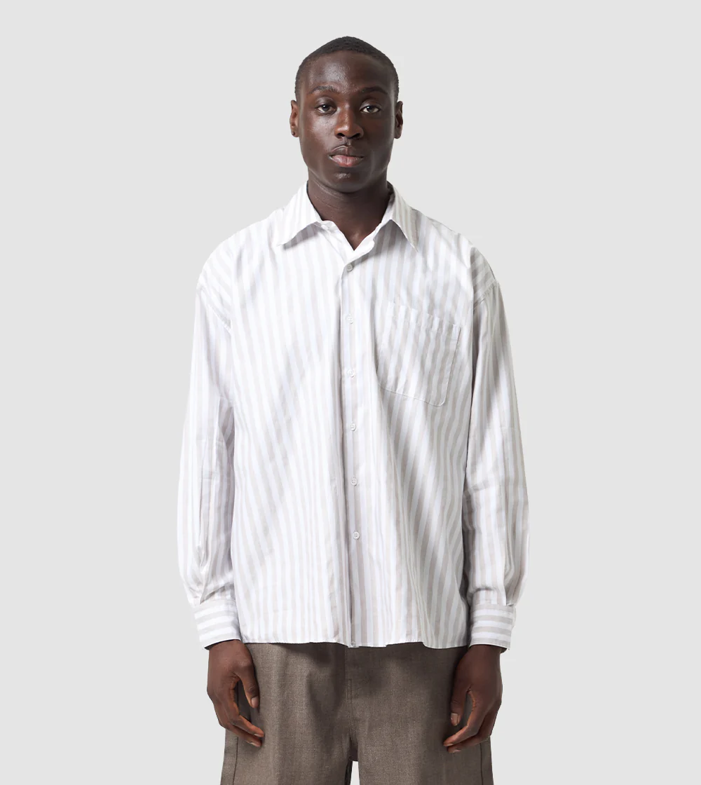 Striped Shirt Beige - Image 6