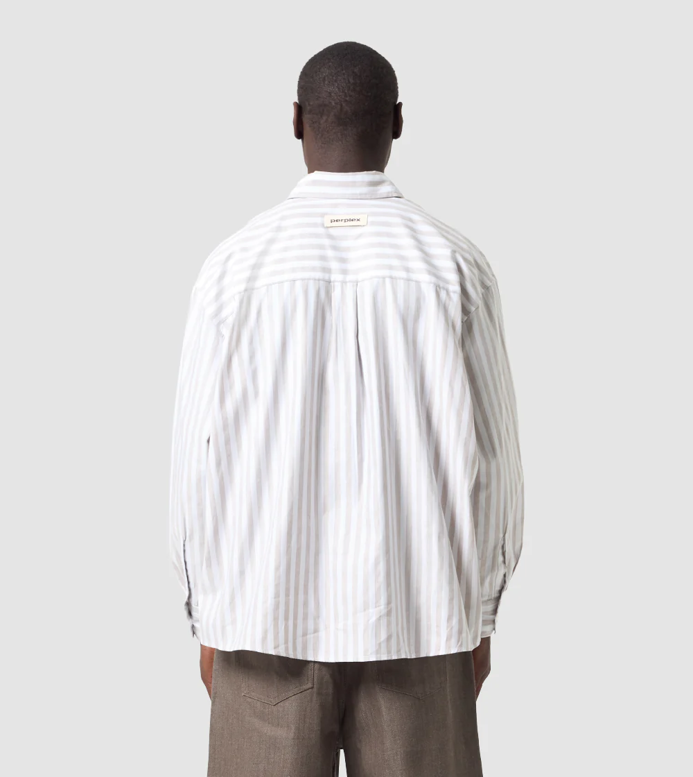 Striped Shirt Beige - Image 8