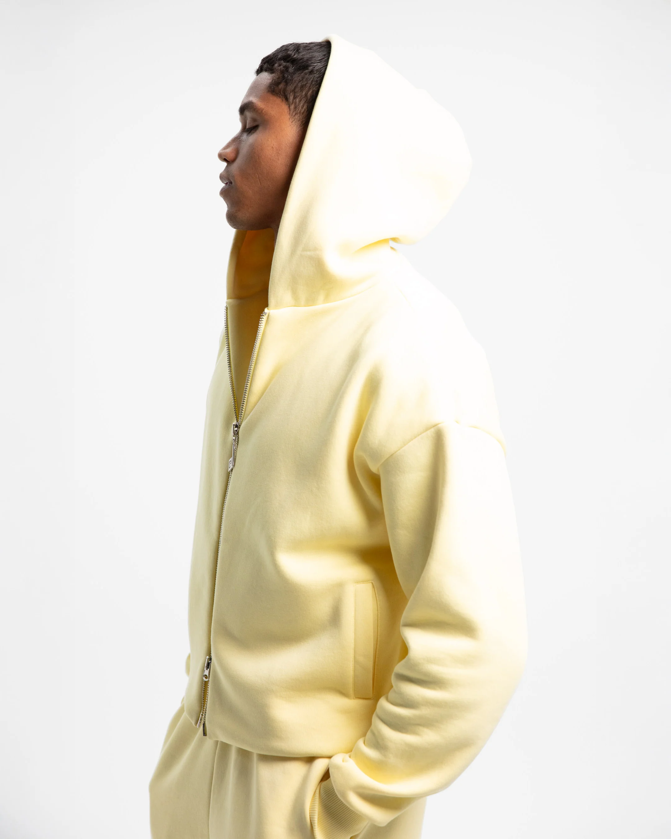 Two-Way Zip Hoodie Butter - Image 5