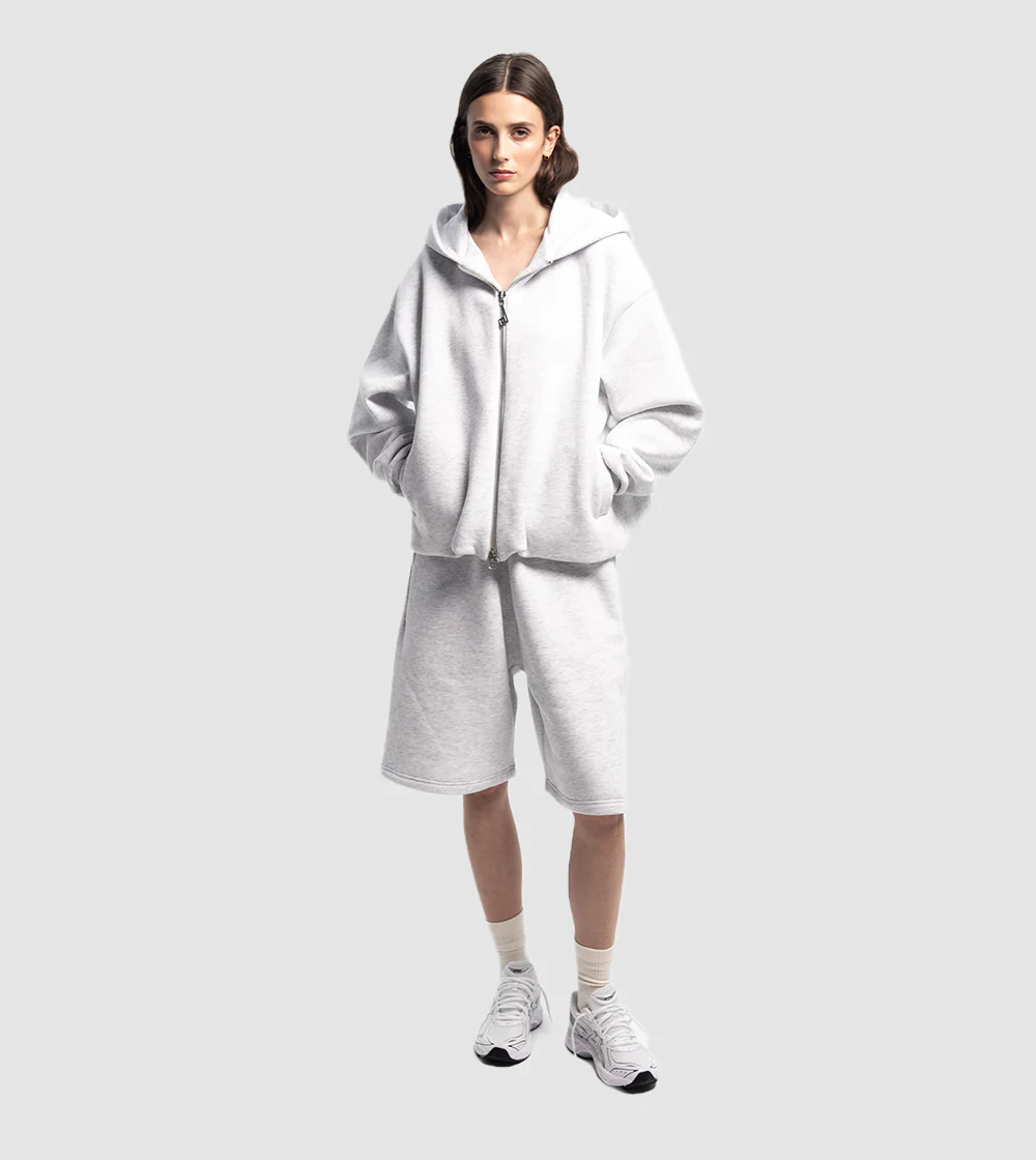 Zip Hoodie Shorts Tracksuit Storm - Image 2