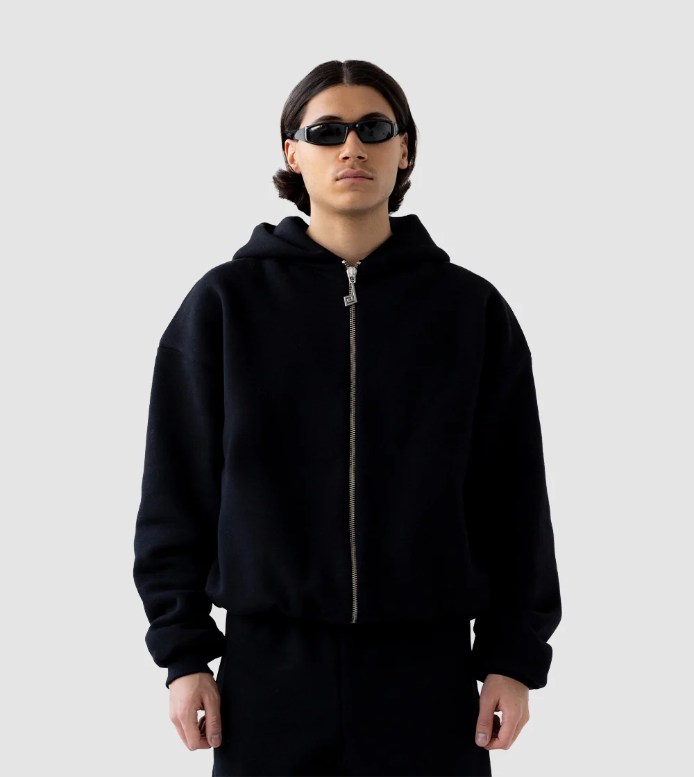 Black Zip Hoodie - Image 7