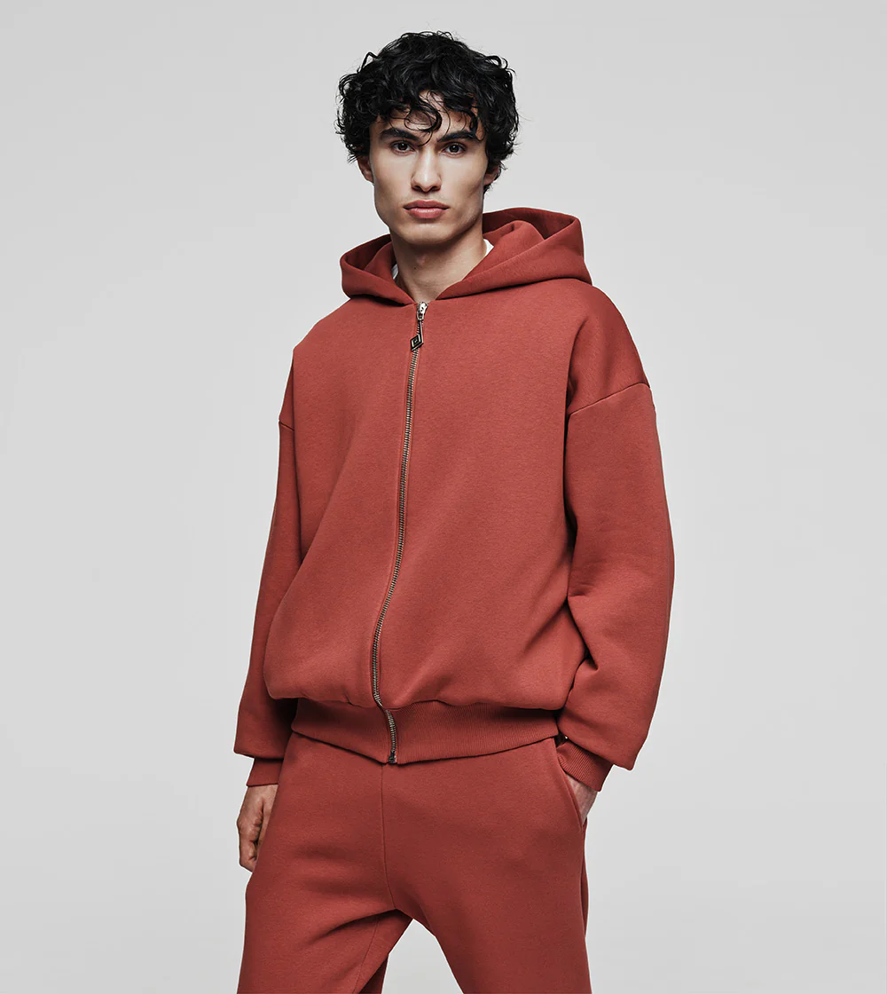 Zip Hoodie Tracksuit Burgundy - Image 4