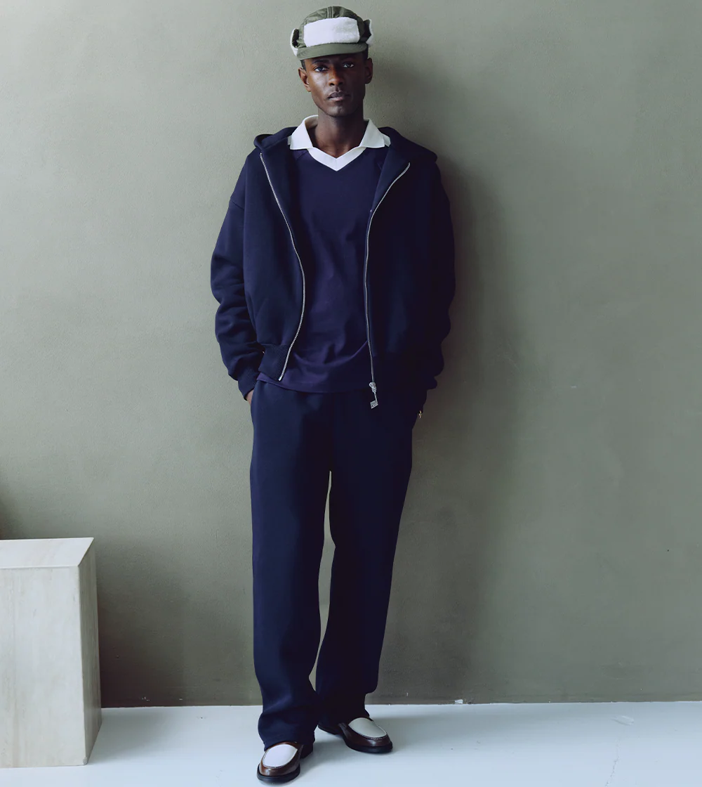 Zip Hoodie Tracksuit Navy - Image 4